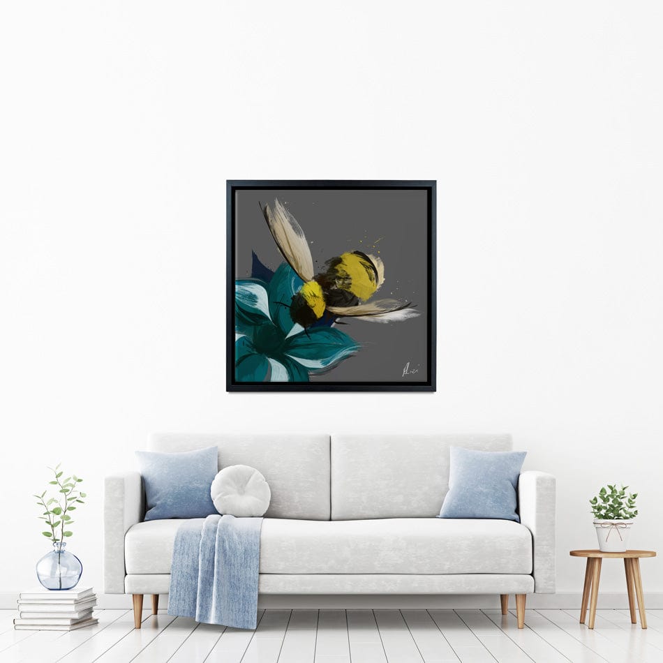 Bee In Flight Canvas Print wall art product Aimee Linzi