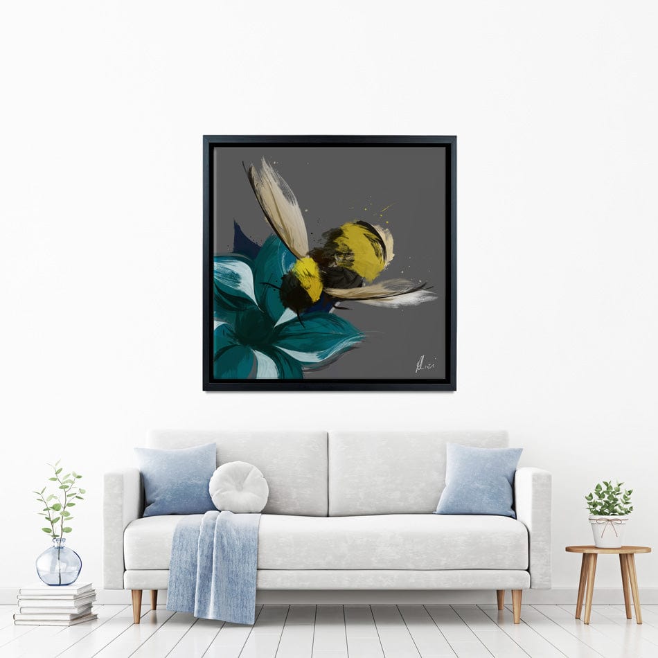 Bee In Flight Canvas Print wall art product Aimee Linzi