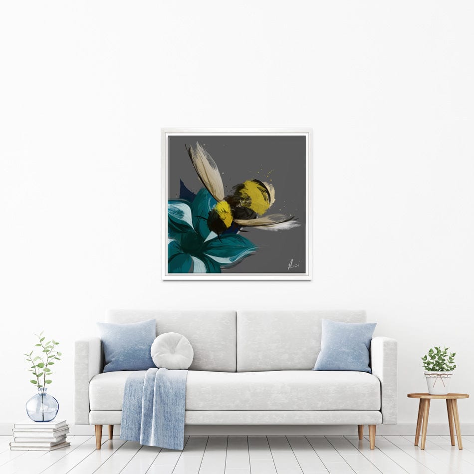 Bee In Flight Canvas Print wall art product Aimee Linzi