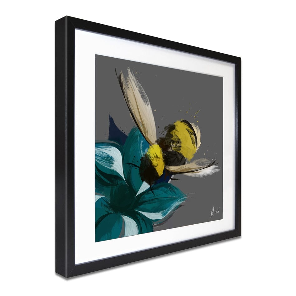 Bee In Flight Framed Art Print wall art product Aimee Linzi