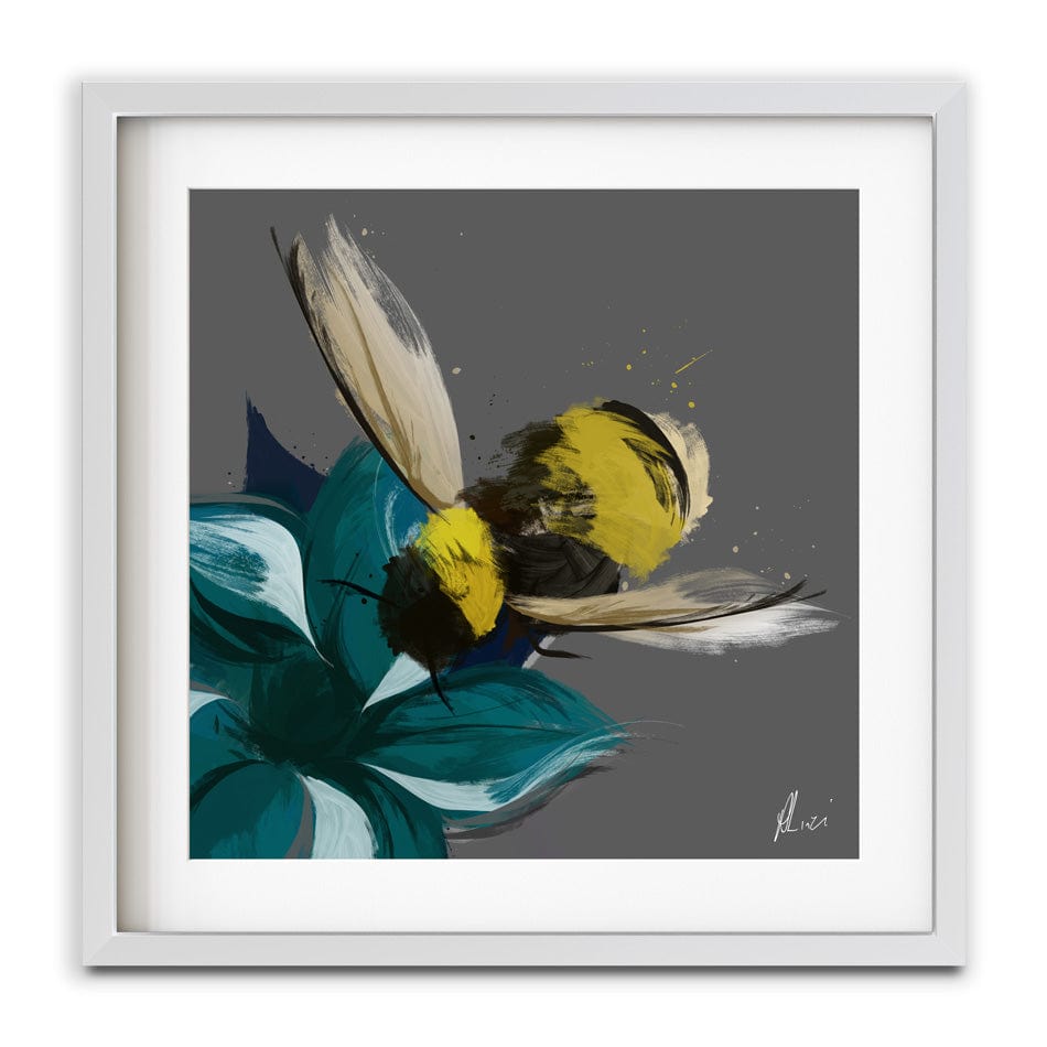 Bee In Flight Framed Art Print wall art product Aimee Linzi