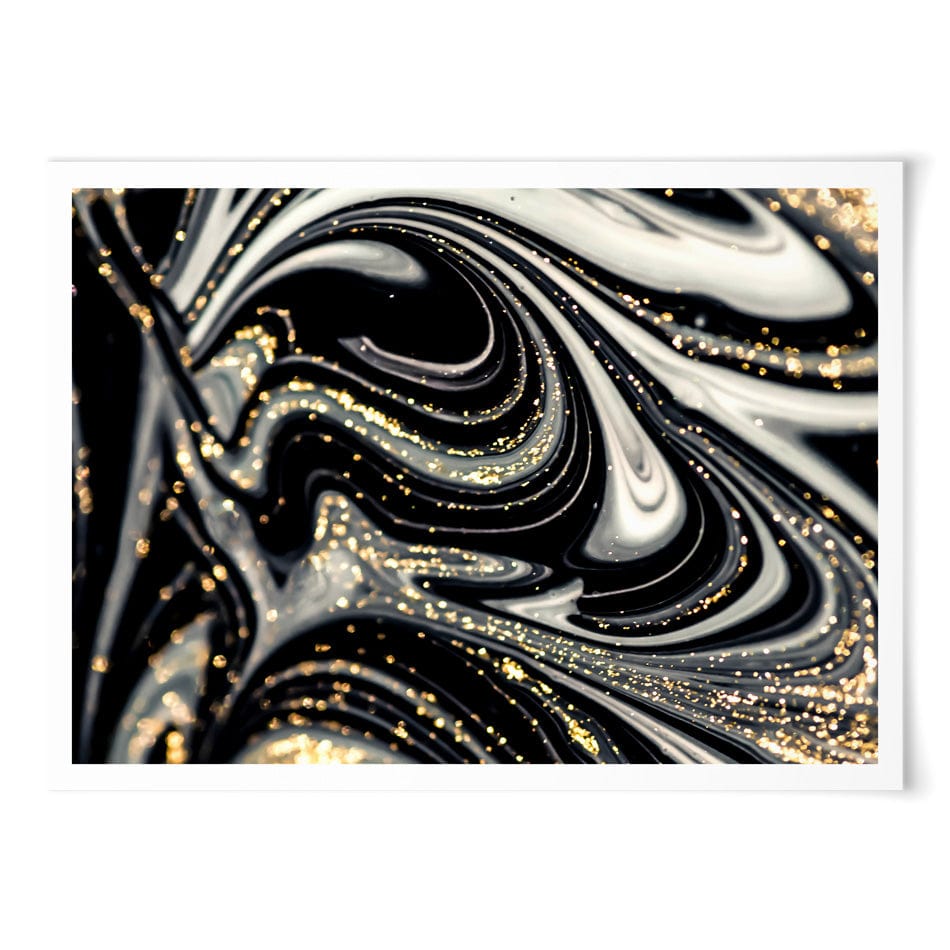 Black Marble Swirls Art Print wall art product / Shutterstock