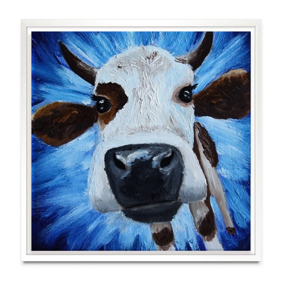 Blue Cow Canvas Print wall art product Daria Ermolina / Shutterstock