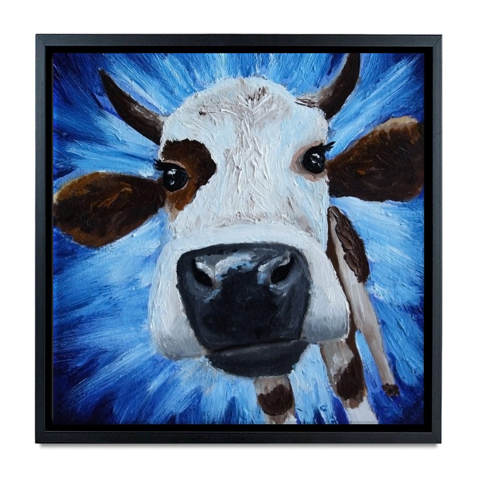 Blue Cow Canvas Print wall art product Daria Ermolina / Shutterstock