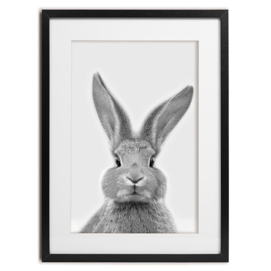 Bunny Rabbit Portrait Framed Art Print wall art product R Visser / Independent