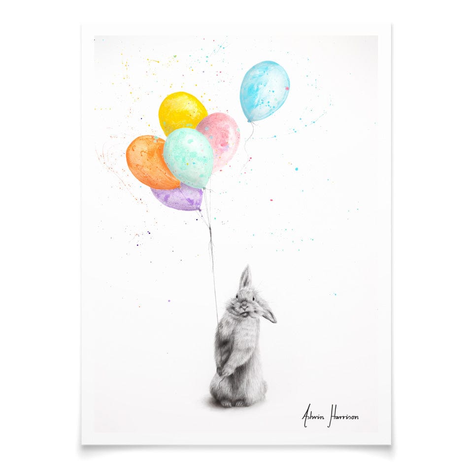 Buster And His Balloons Art Print wall art product Ashvin Harrison