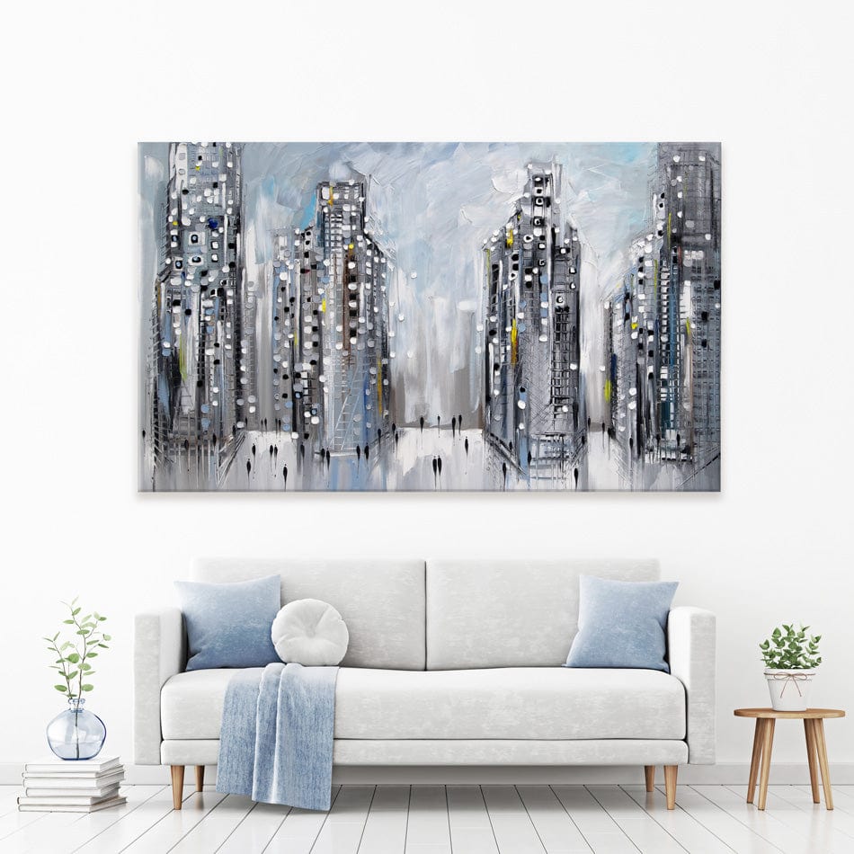 City Street Scene Canvas Print wall art product Ekaterina Ermilkina / Independent