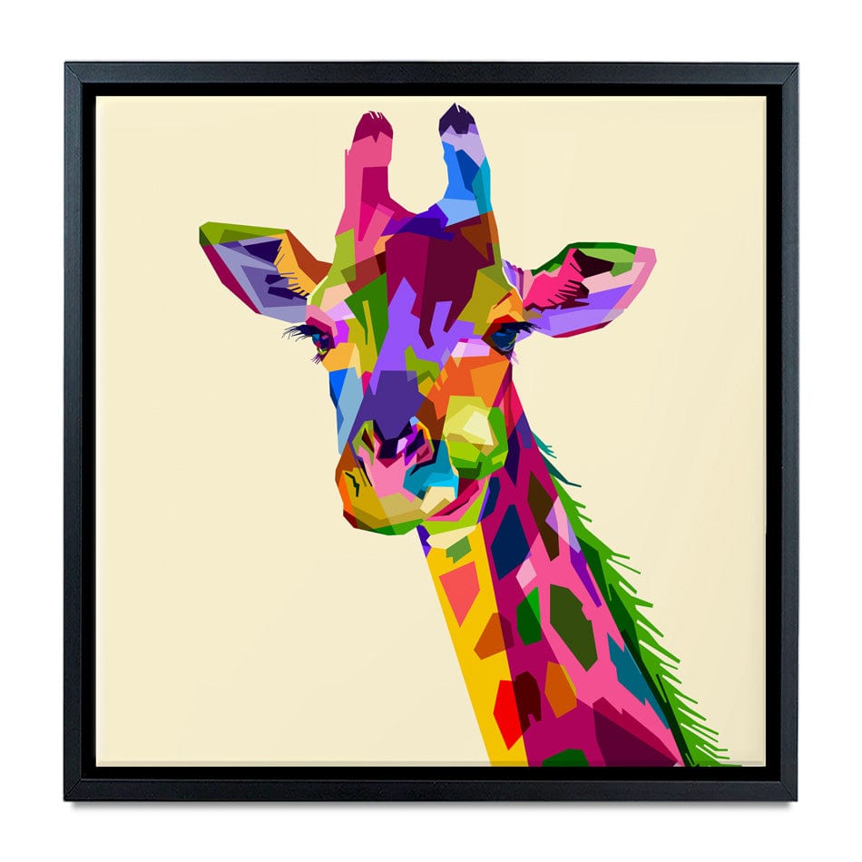 Colourful Giraffe Canvas Print wall art product Sultan Receh / Shutterstock