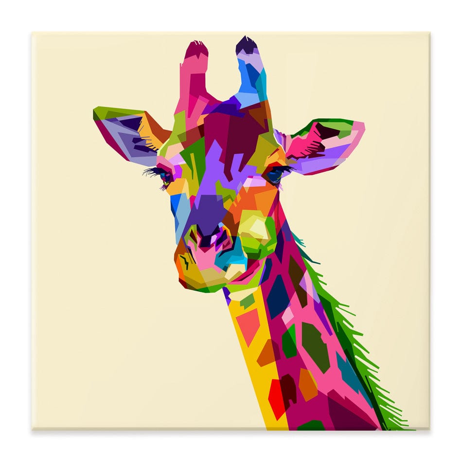 Colourful Giraffe Canvas Print wall art product Sultan Receh / Shutterstock