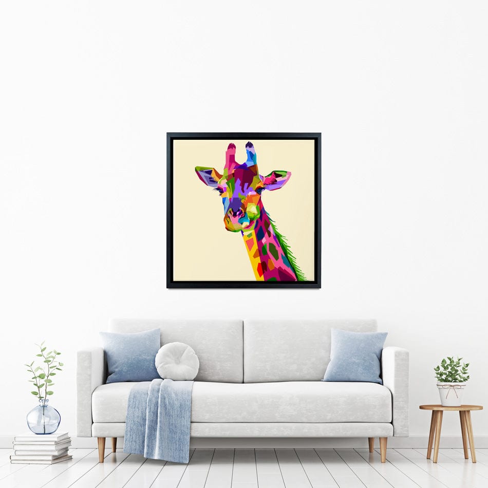 Colourful Giraffe Canvas Print wall art product Sultan Receh / Shutterstock