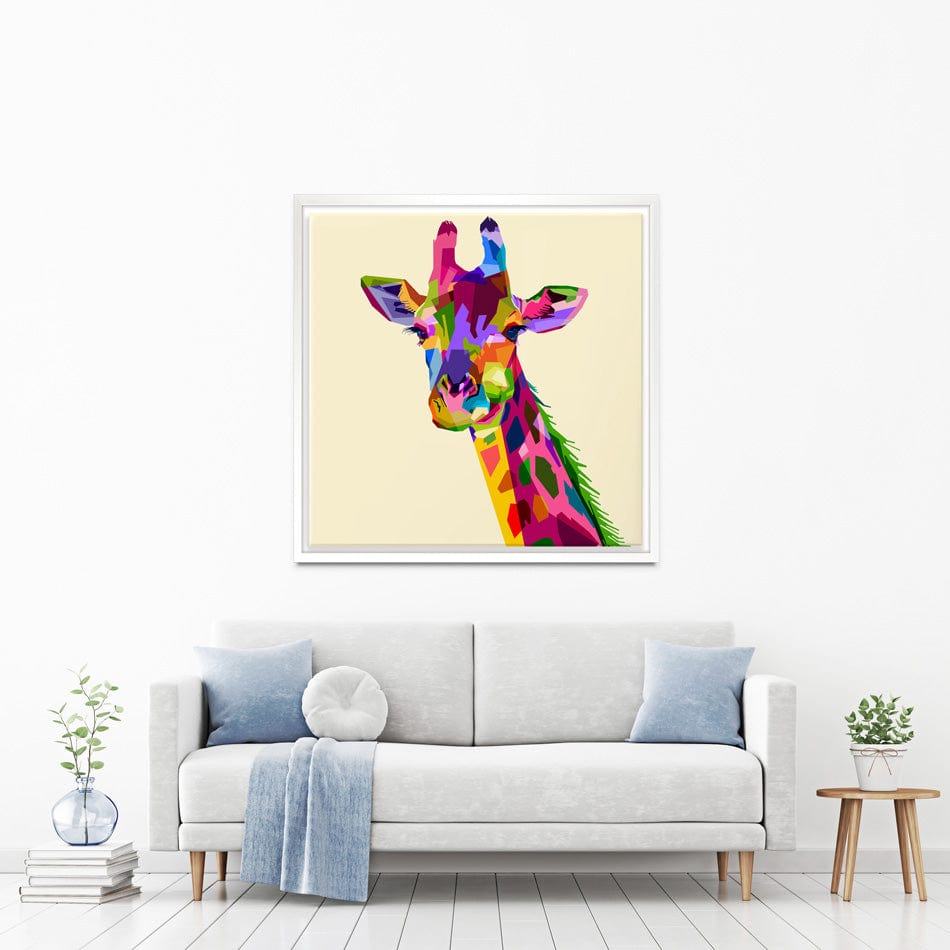 Colourful Giraffe Canvas Print wall art product Sultan Receh / Shutterstock