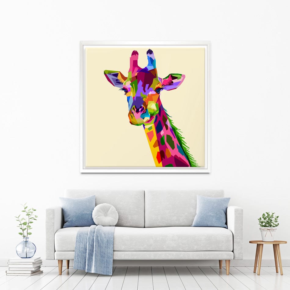 Colourful Giraffe Canvas Print wall art product Sultan Receh / Shutterstock