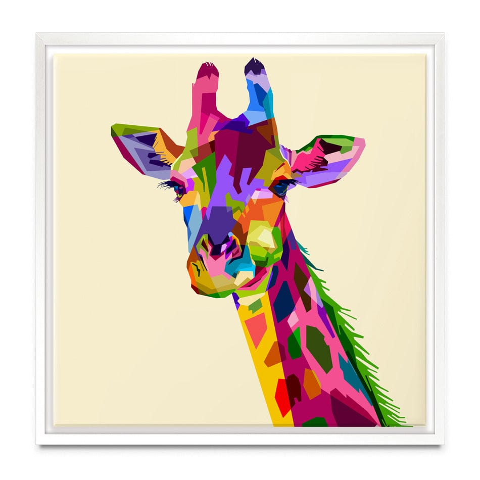 Colourful Giraffe Canvas Print wall art product Sultan Receh / Shutterstock