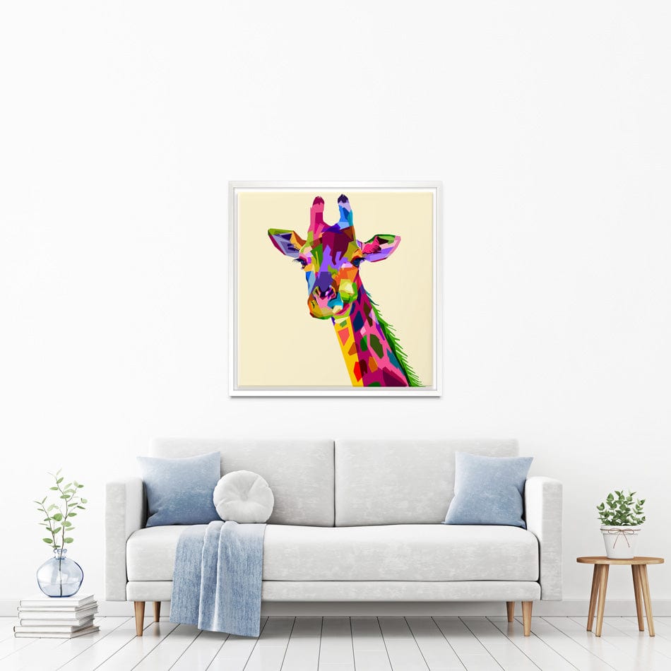 Colourful Giraffe Canvas Print wall art product Sultan Receh / Shutterstock