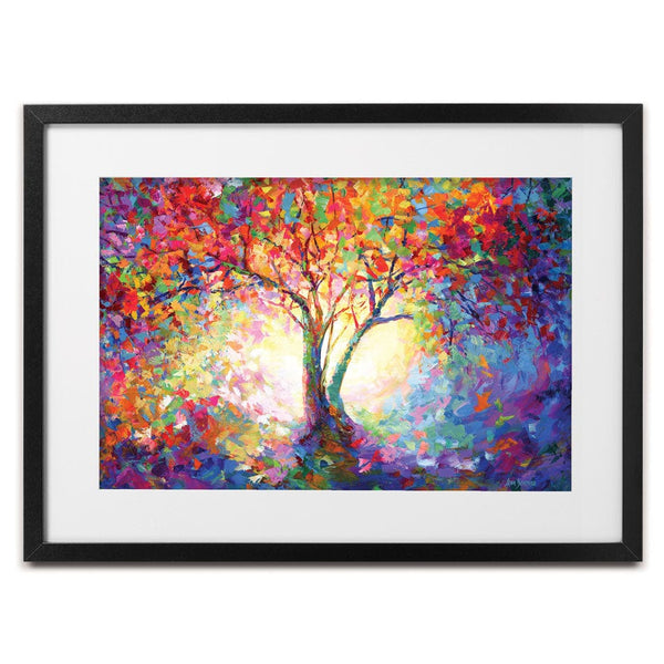 Colourful Tree Of Life Framed Art Print – Art Print Shop