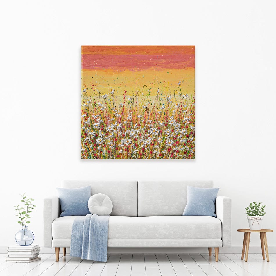 Daisies At Sunset Canvas Print wall art product Olga Tkachyk