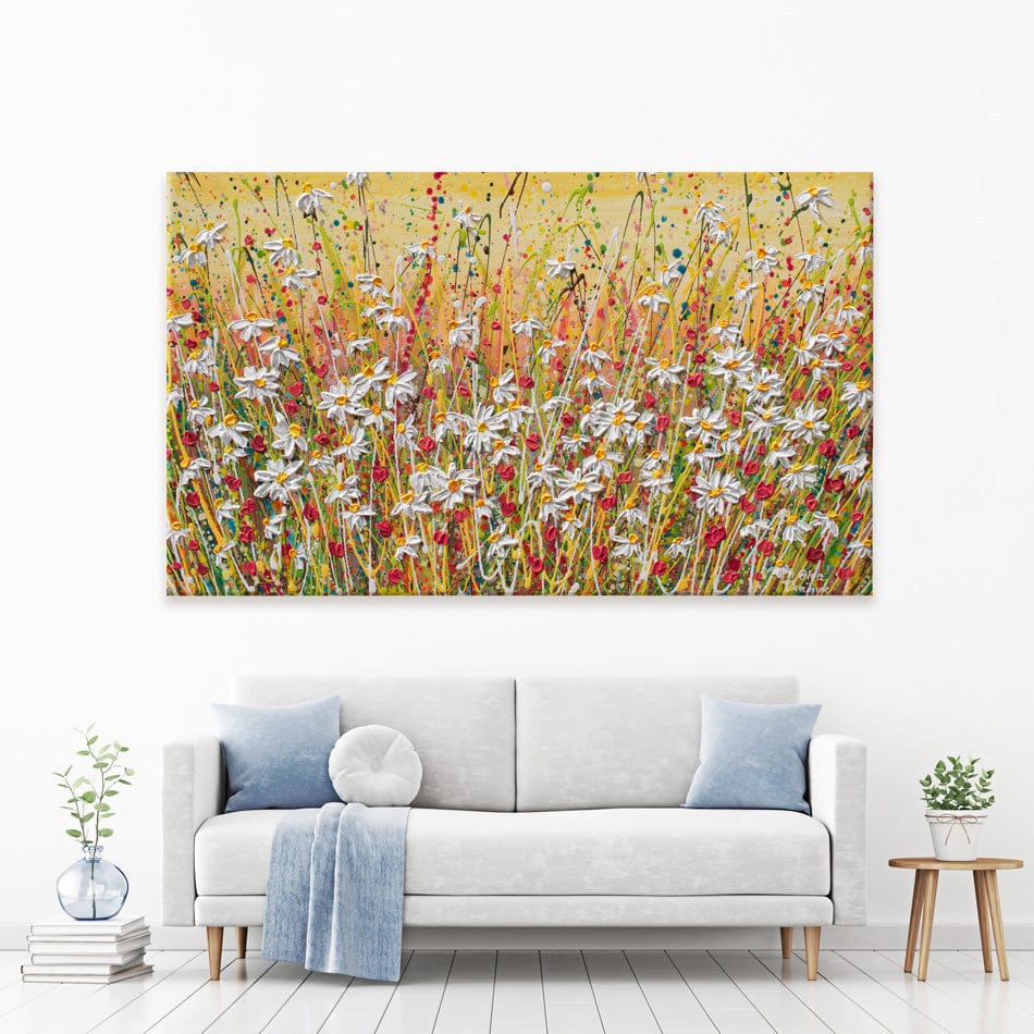 Daisies At Sunset Canvas Print wall art product Olga Tkachyk