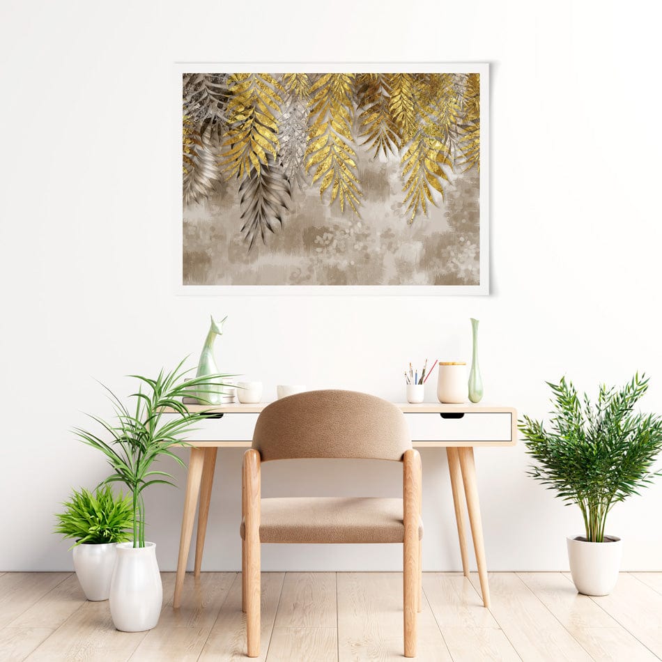 Earthy Leaves Art Print wall art product / Shutterstock