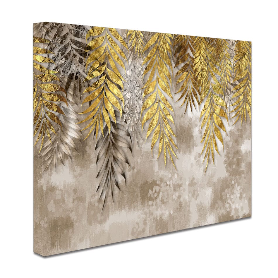 Earthy Leaves Canvas Print wall art product 3d artwork wallpaper / Shutterstock