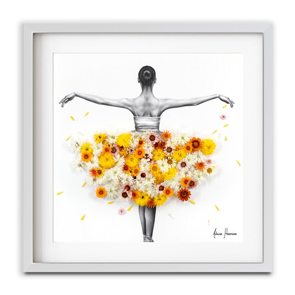 Flower Ballerina Square Framed Art Print wall art product Ashvin Harrison