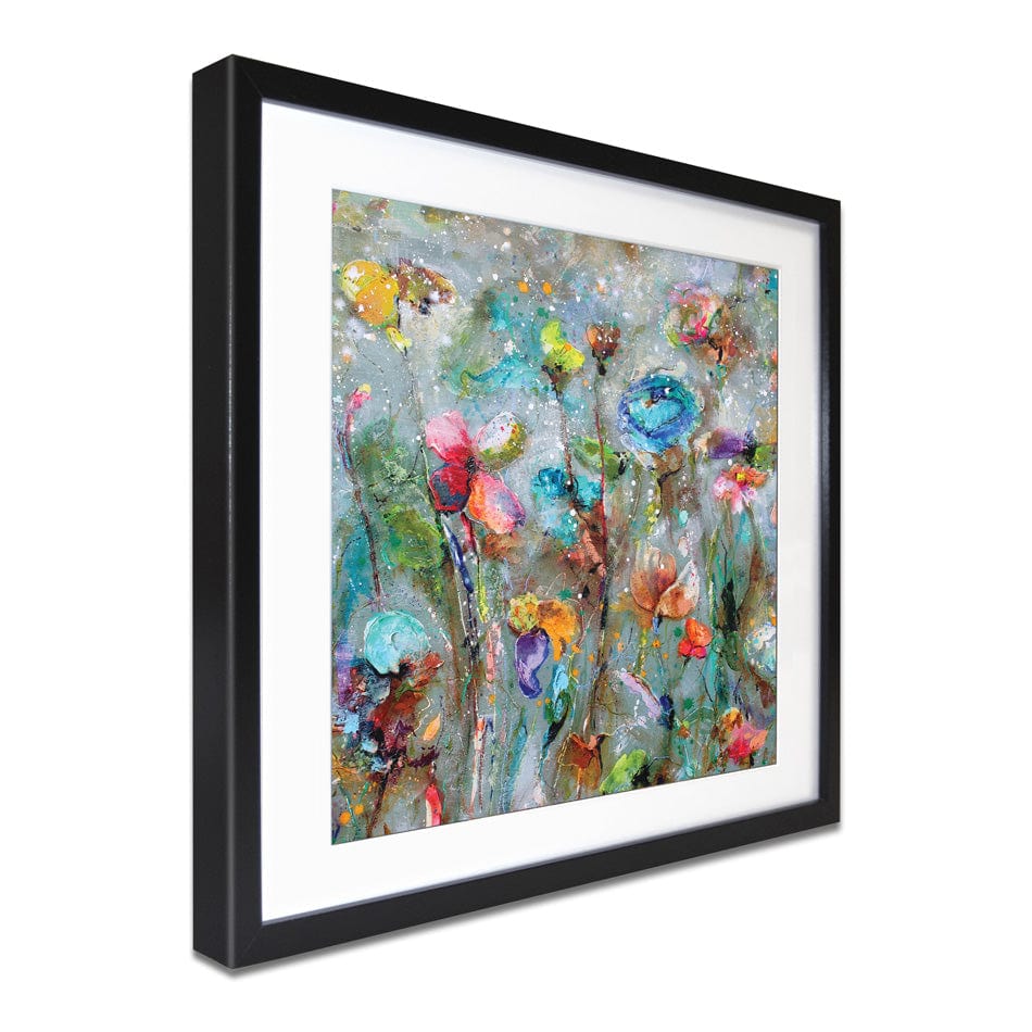 Flowers By Dawn Square Framed Art Print wall art product Studio Paint-Ing