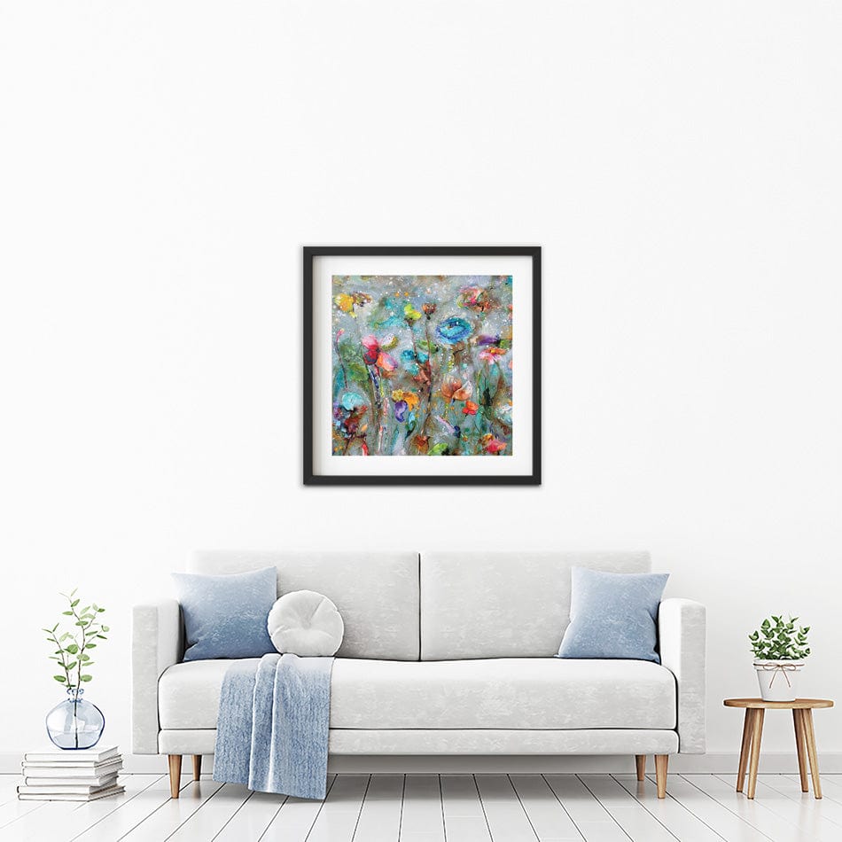 Flowers By Dawn Square Framed Art Print wall art product Studio Paint-Ing