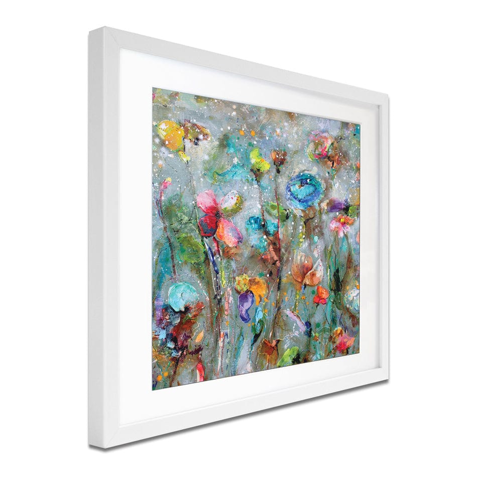 Flowers By Dawn Square Framed Art Print wall art product Studio Paint-Ing