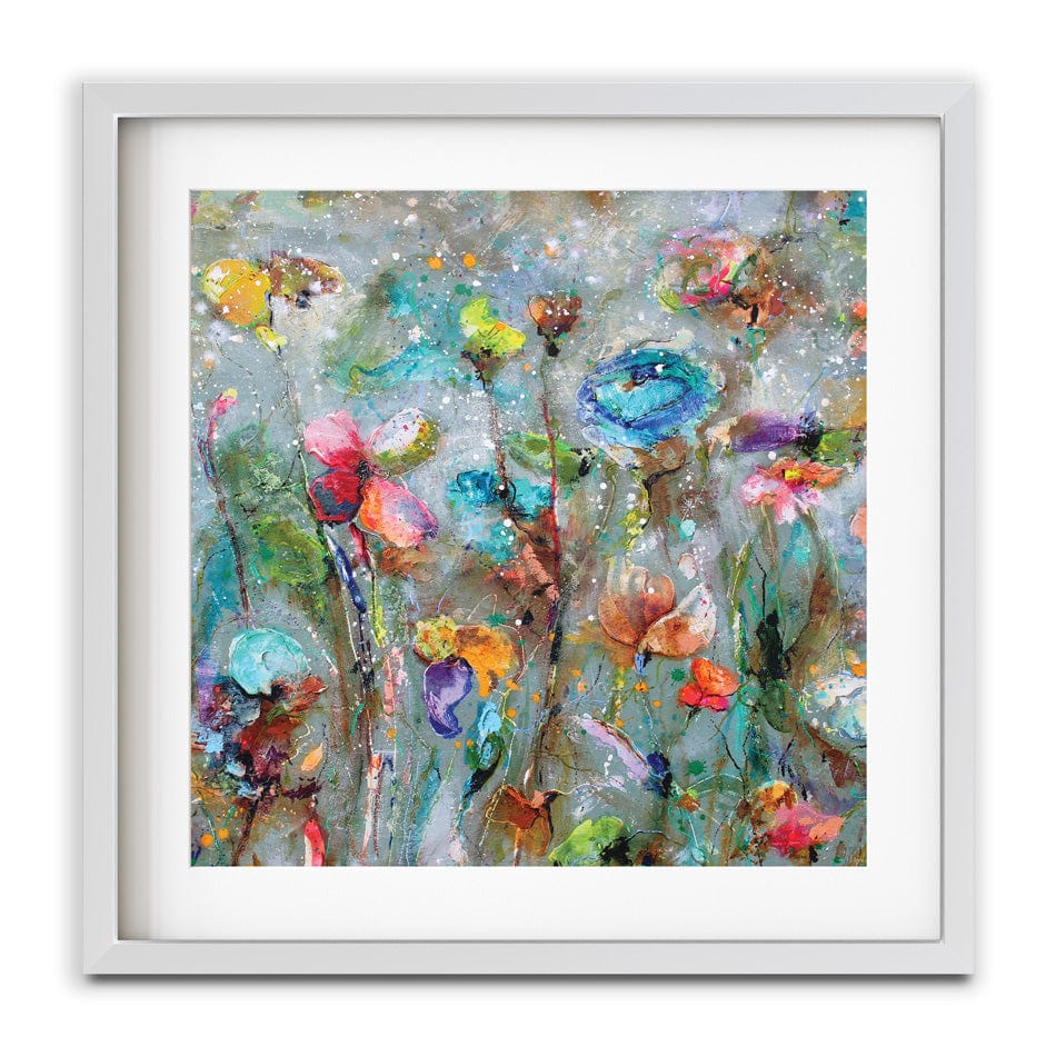 Flowers By Dawn Square Framed Art Print wall art product Studio Paint-Ing