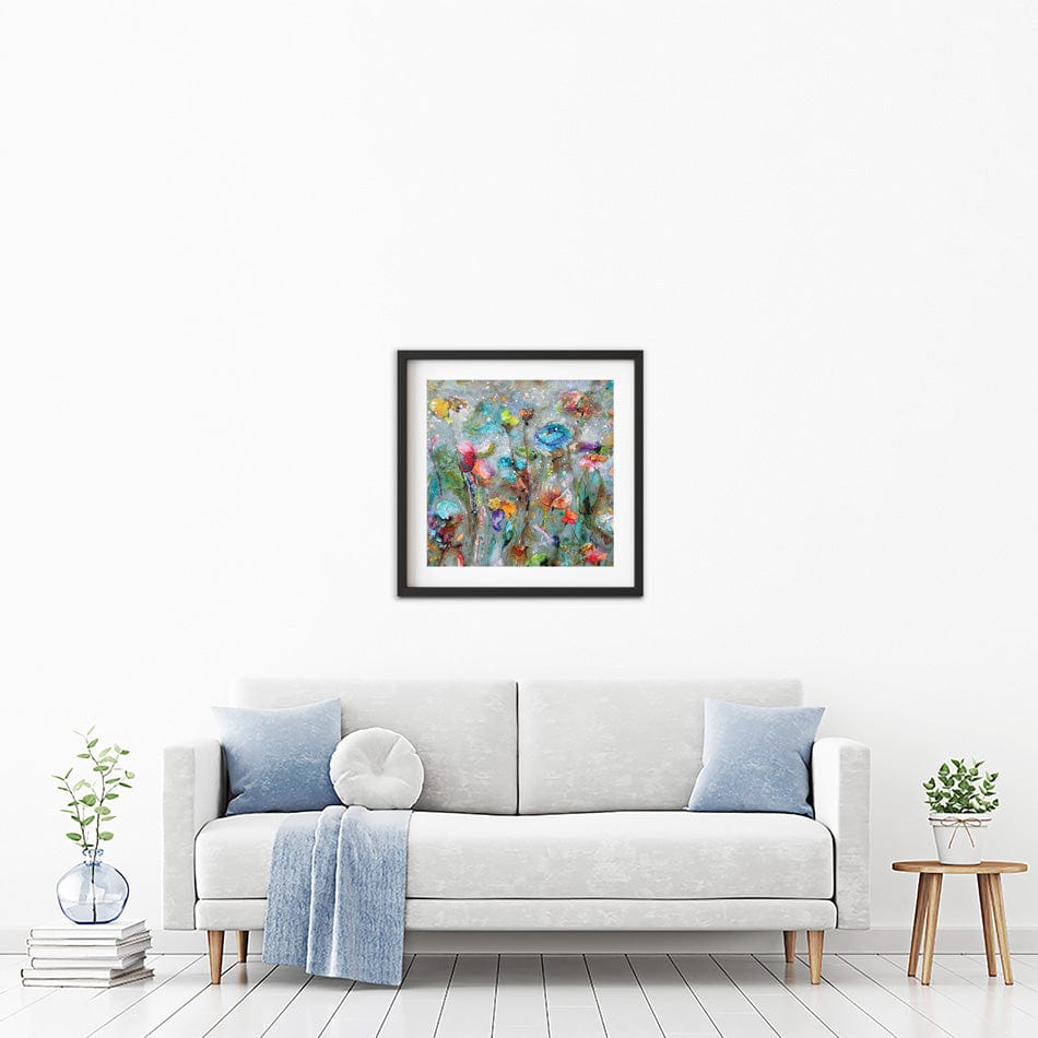 Flowers By Dawn Square Framed Art Print wall art product Studio Paint-Ing