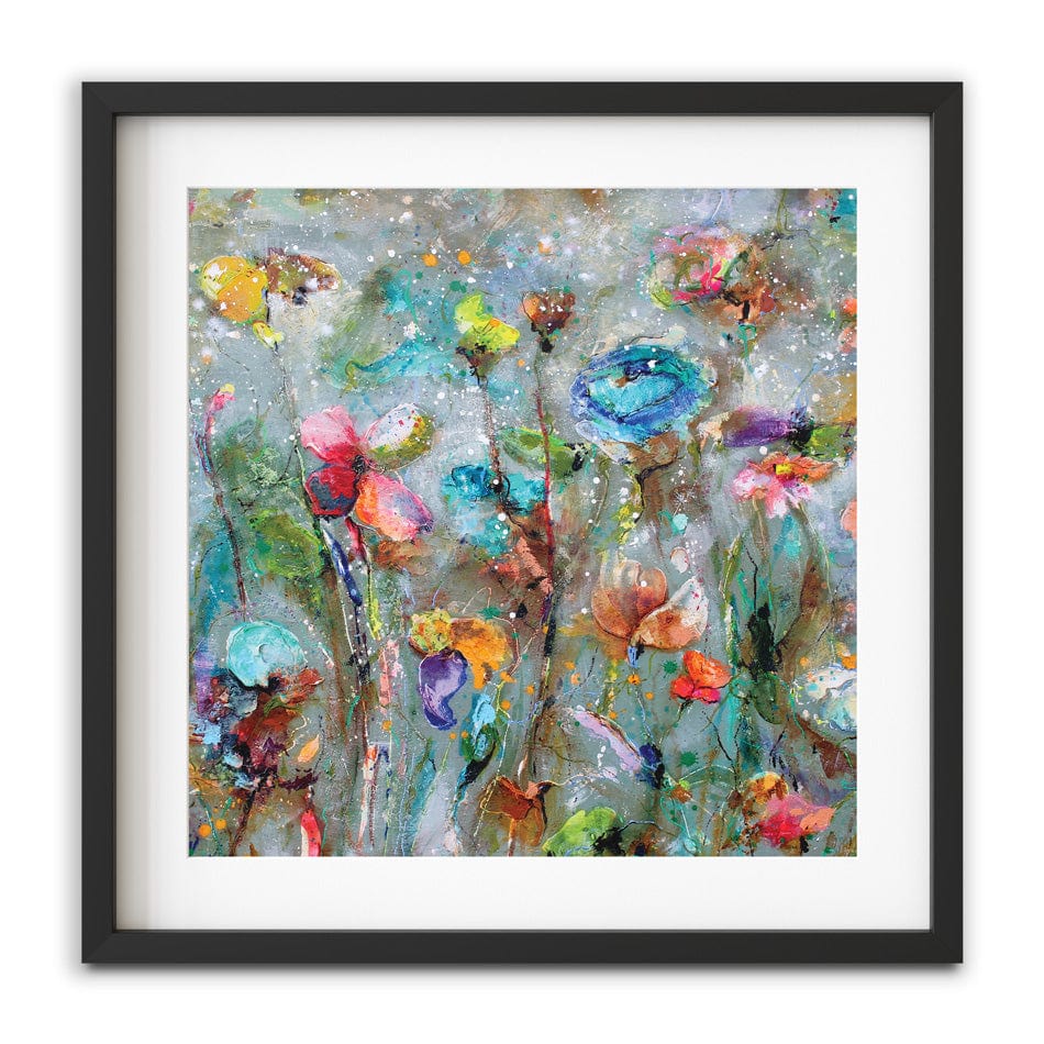 Flowers By Dawn Square Framed Art Print wall art product Studio Paint-Ing