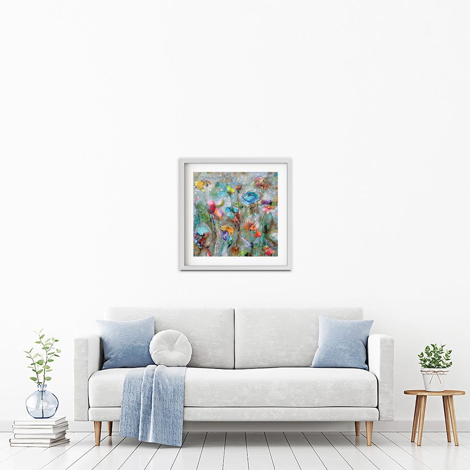 Flowers By Dawn Square Framed Art Print wall art product Studio Paint-Ing