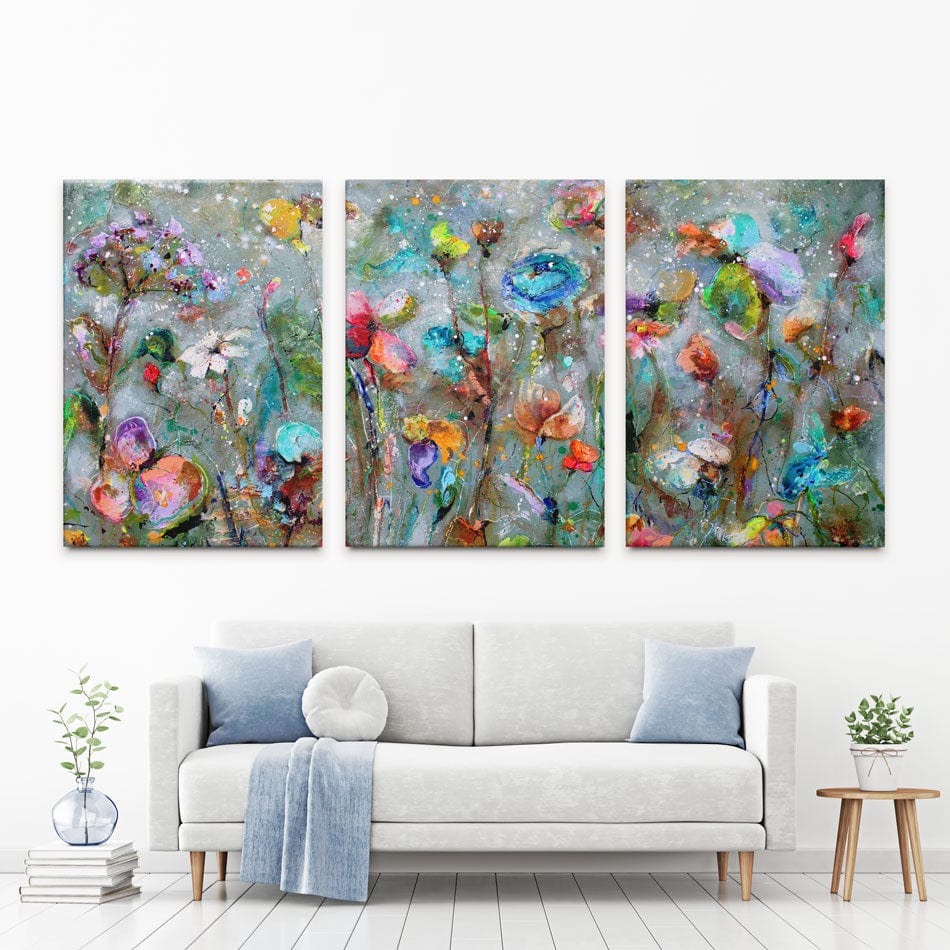 Flowers By Dawn Trio Canvas Print wall art product Studio Paint-Ing