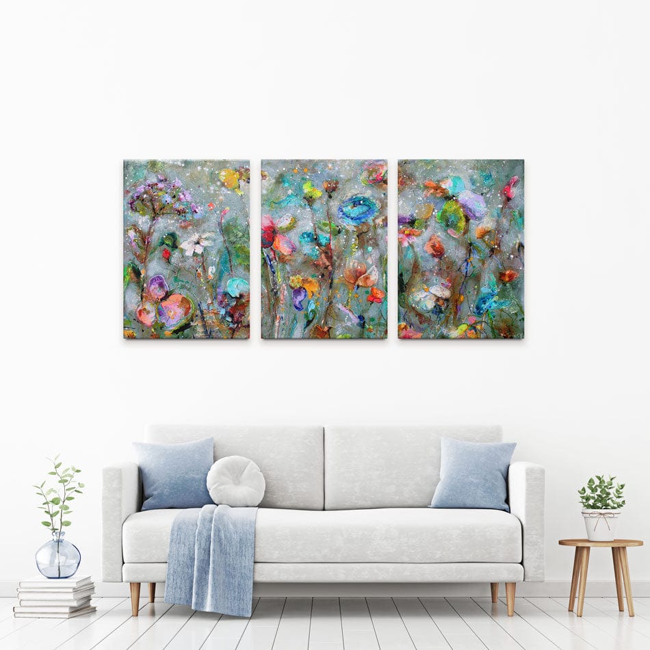 Flowers By Dawn Trio Canvas Print wall art product Studio Paint-Ing