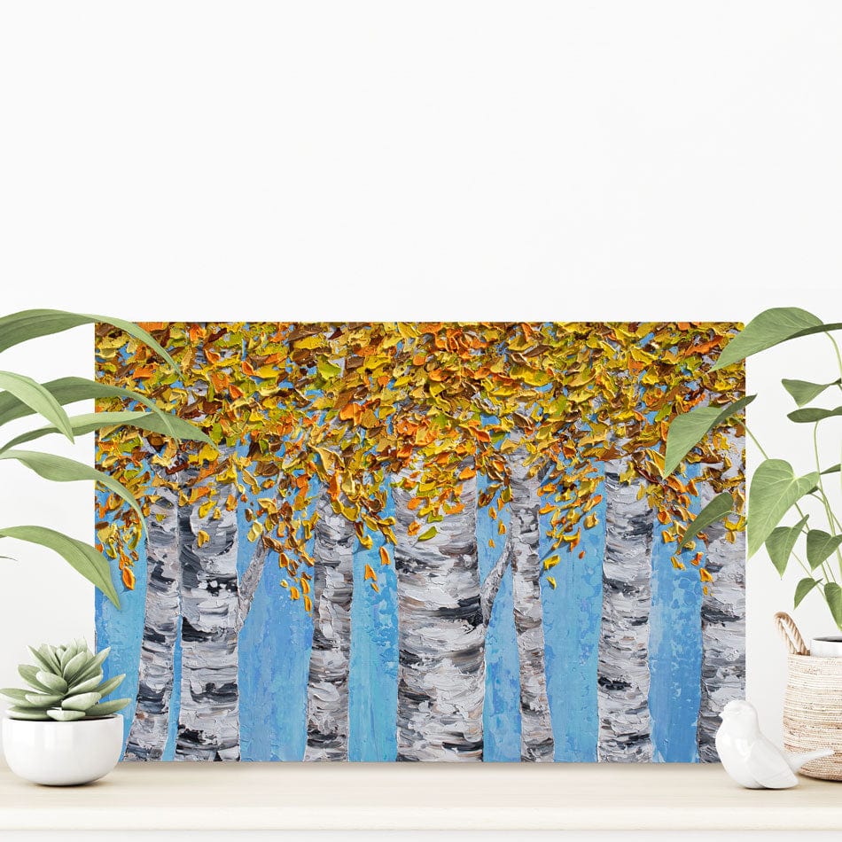 Golden Birches Canvas Print wall art product Olga Tkachyk