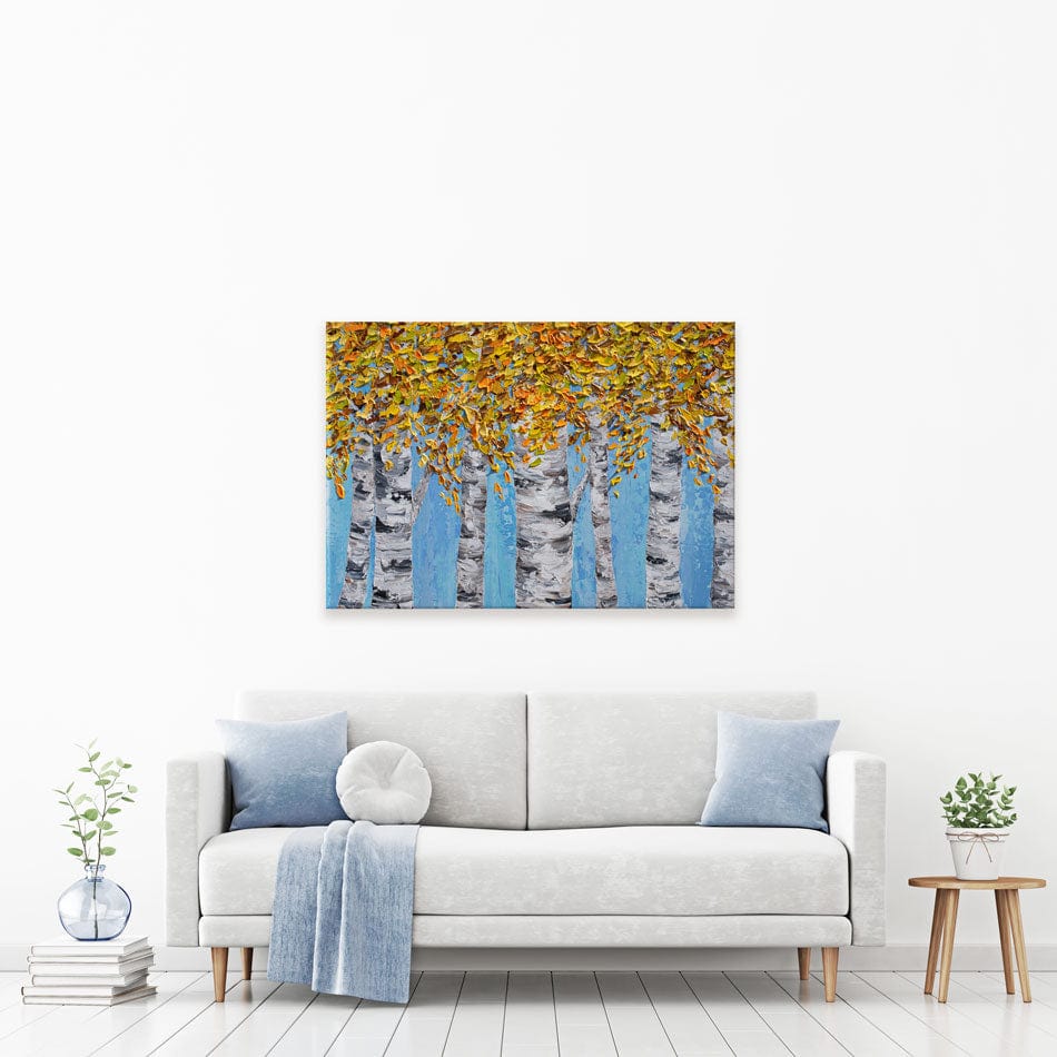 Golden Birches Canvas Print wall art product Olga Tkachyk