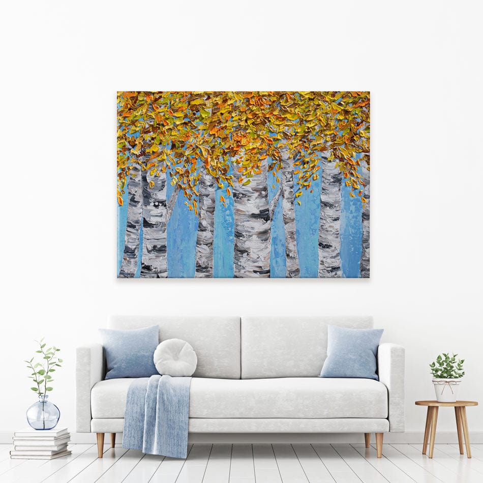 Golden Birches Canvas Print wall art product Olga Tkachyk