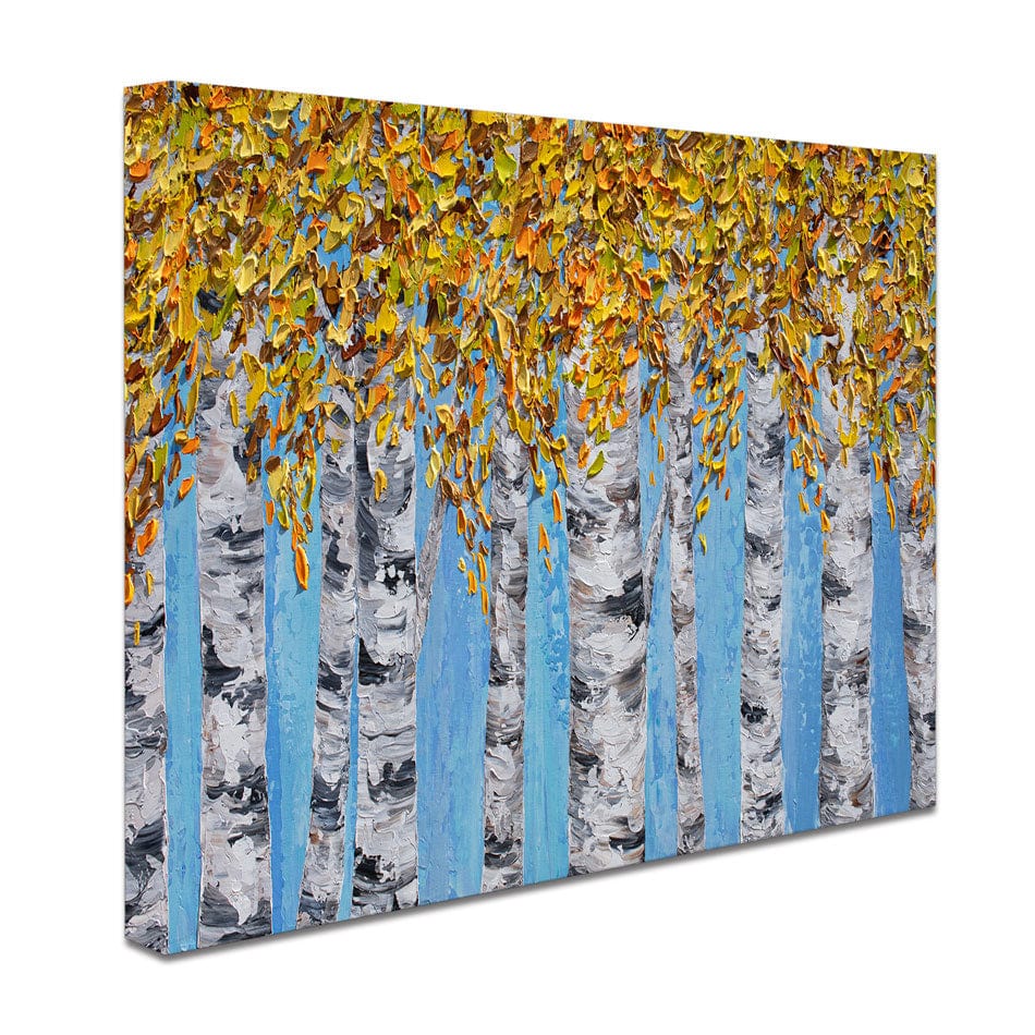 Golden Birches Canvas Print wall art product Olga Tkachyk