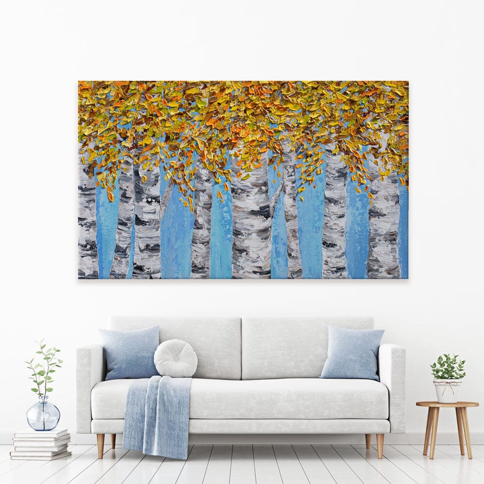 Golden Birches Canvas Print wall art product Olga Tkachyk