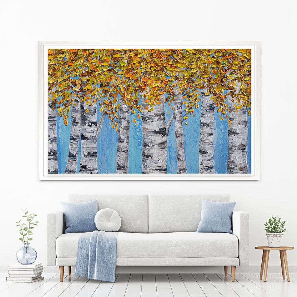 Golden Birches Canvas Print wall art product Olga Tkachyk