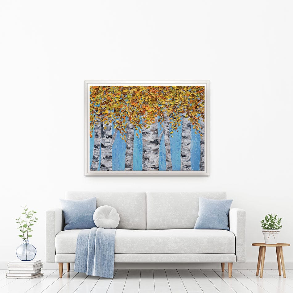 Golden Birches Canvas Print wall art product Olga Tkachyk