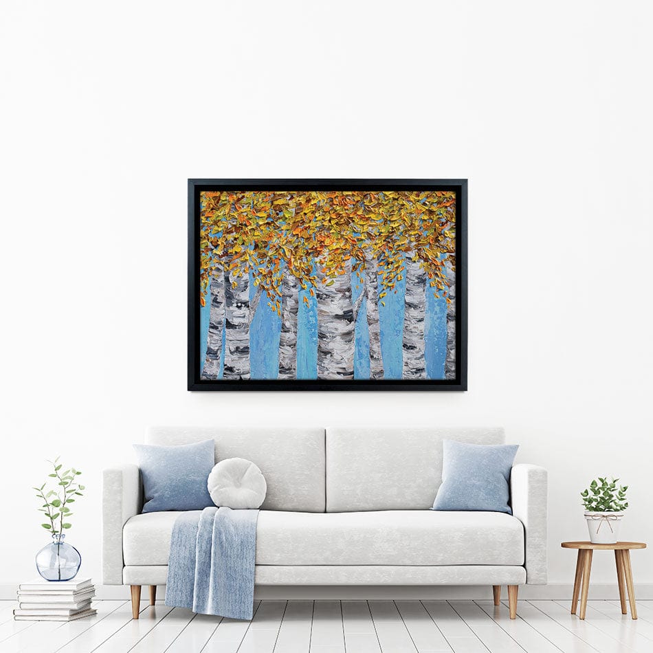 Golden Birches Canvas Print wall art product Olga Tkachyk