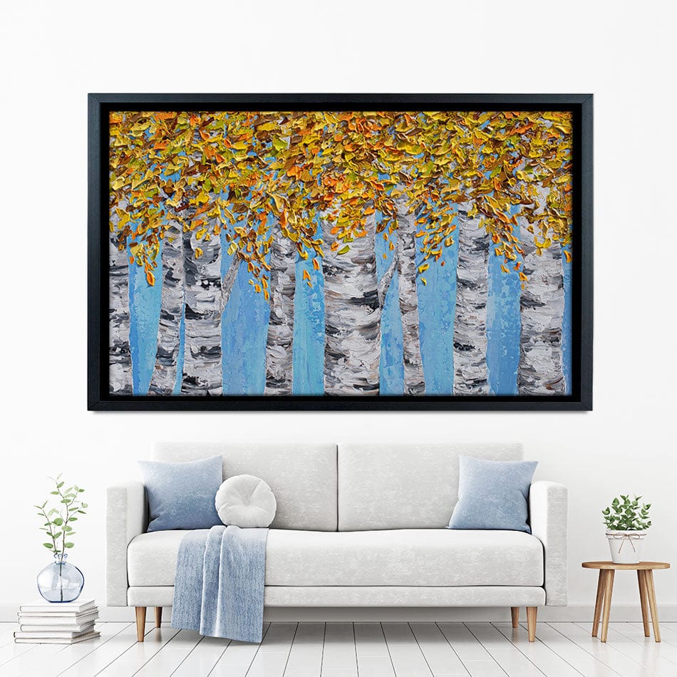 Golden Birches Canvas Print wall art product Olga Tkachyk