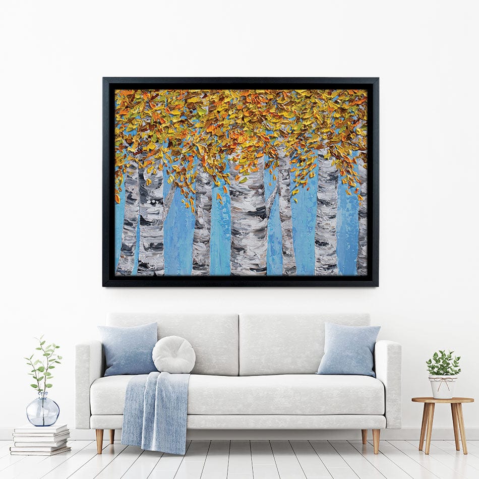 Golden Birches Canvas Print wall art product Olga Tkachyk