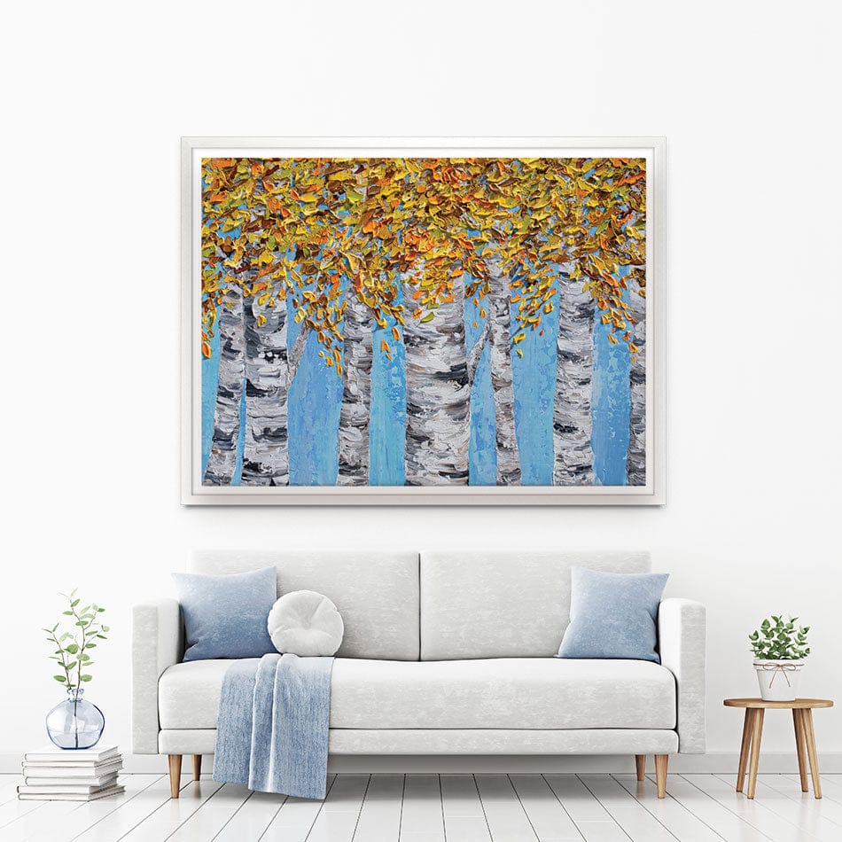 Golden Birches Canvas Print wall art product Olga Tkachyk