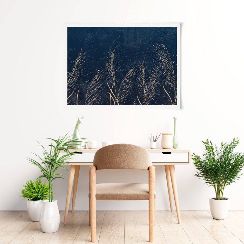 Golden Grass Art Print wall art product / Shutterstock