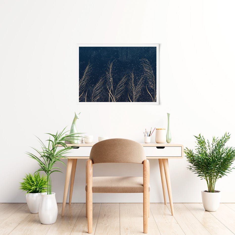 Golden Grass Art Print wall art product / Shutterstock