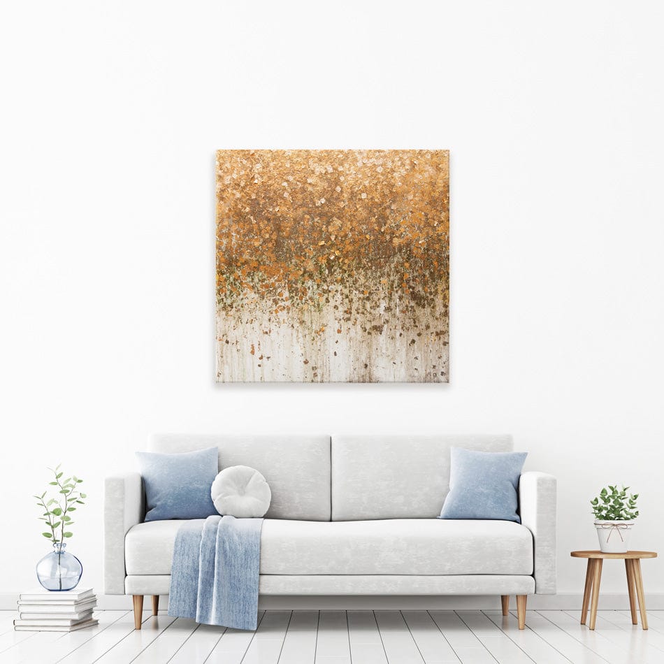 Golden Leaf Wall Square Canvas Print wall art product WIN12_ET / Shutterstock