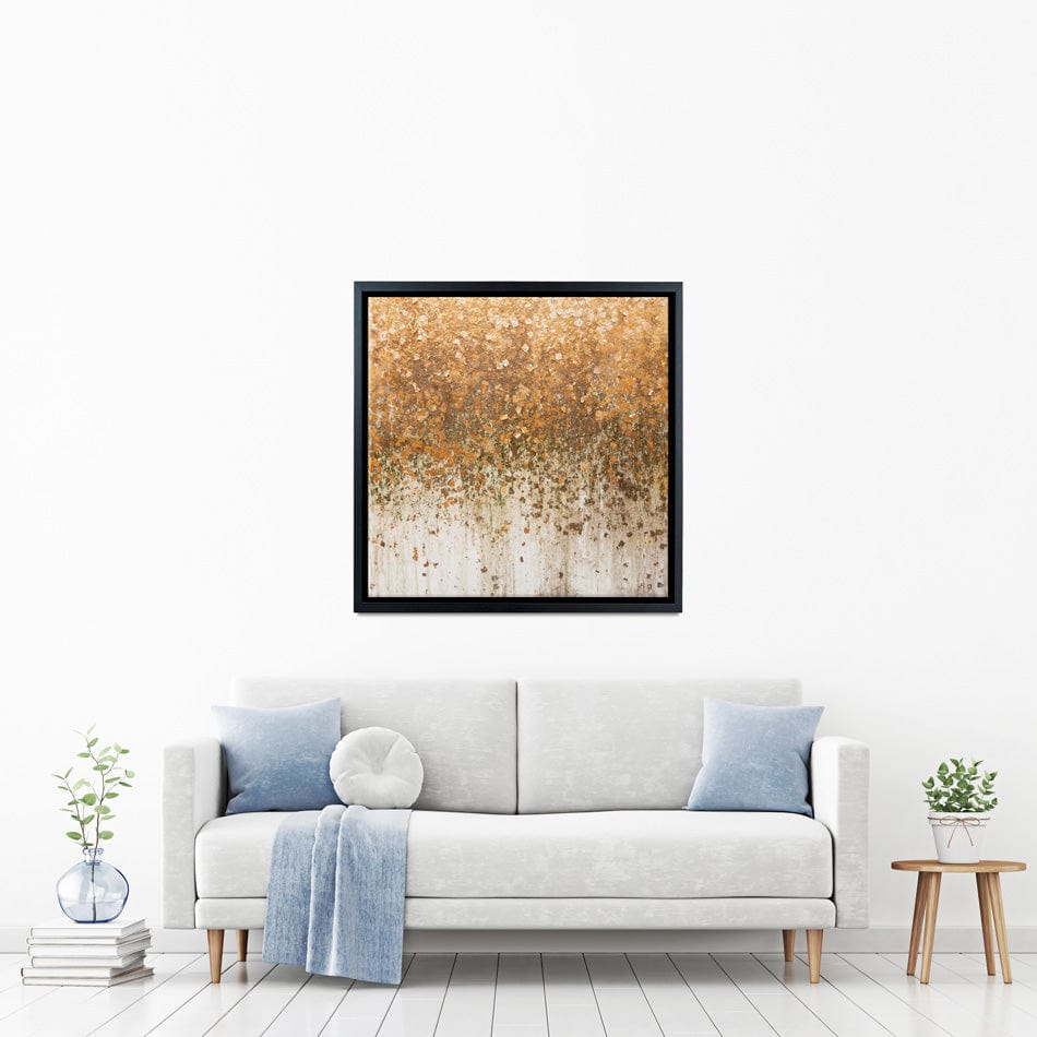 Golden Leaf Wall Square Canvas Print wall art product WIN12_ET / Shutterstock