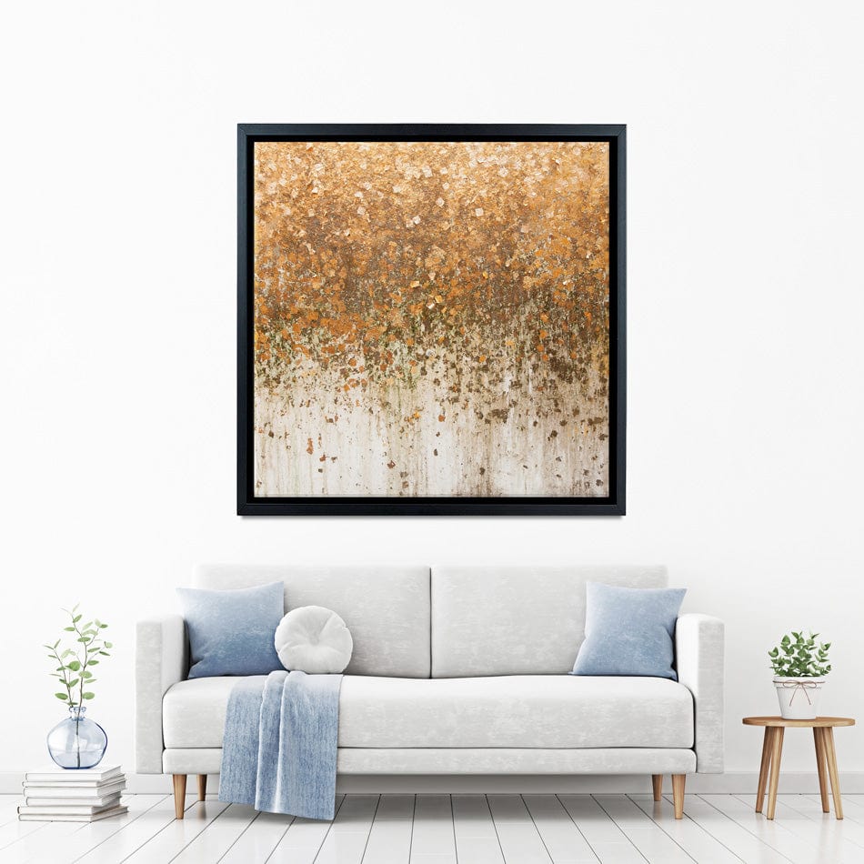 Golden Leaf Wall Square Canvas Print wall art product WIN12_ET / Shutterstock