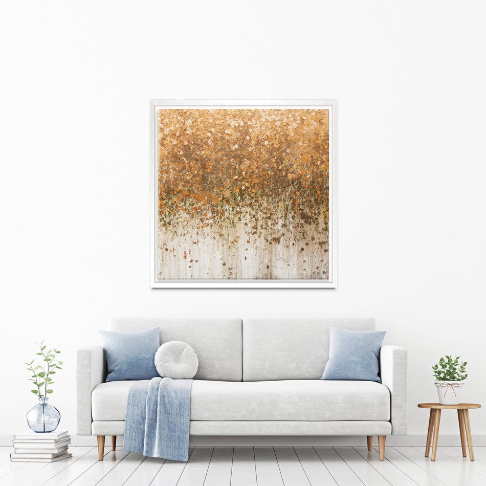 Golden Leaf Wall Square Canvas Print wall art product WIN12_ET / Shutterstock